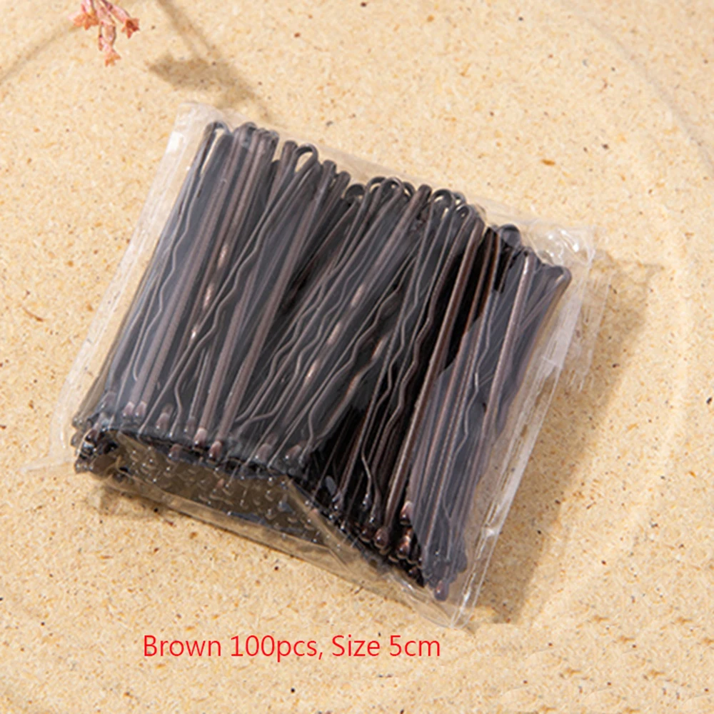 Invisible Wave Hair Clip for Women, Black Hairpins, Lady Bobby Pins, Hairgrip Barrette, Hair Clips Accessories, 100Pcs Set