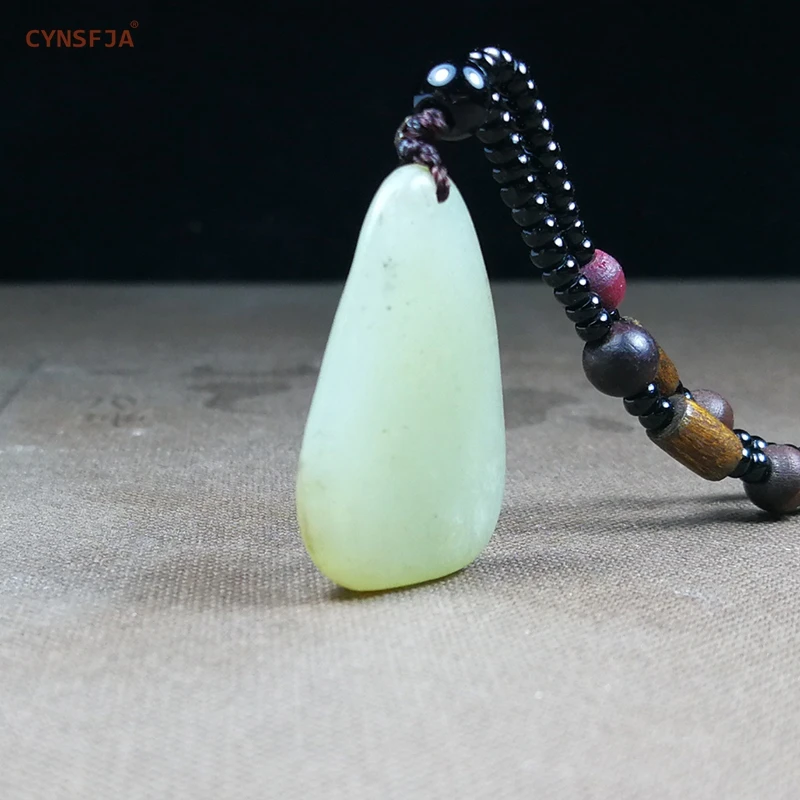 CYNSFJA New Rare Real Certified Natural Chinese Hetian Seed Jade Amulets Raw Stone Jade Pendant High Quality Best Birthday Gifts