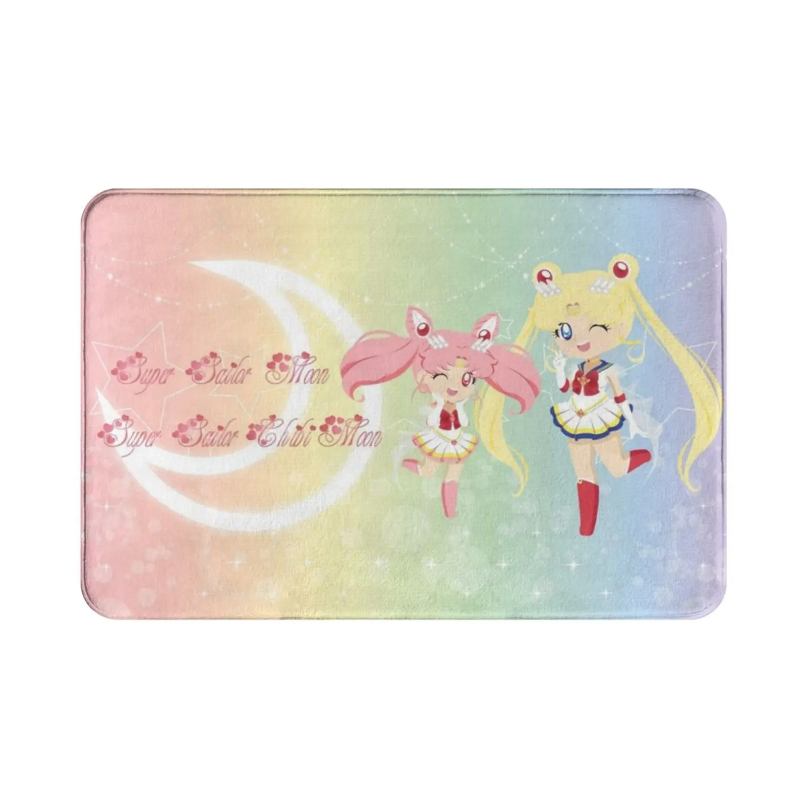 Super And Super Sailor Chibi Moon Carpet Mat Rug Cushion Soft Non-Slip Tsukino Usagi Chibiusa Bishoujo