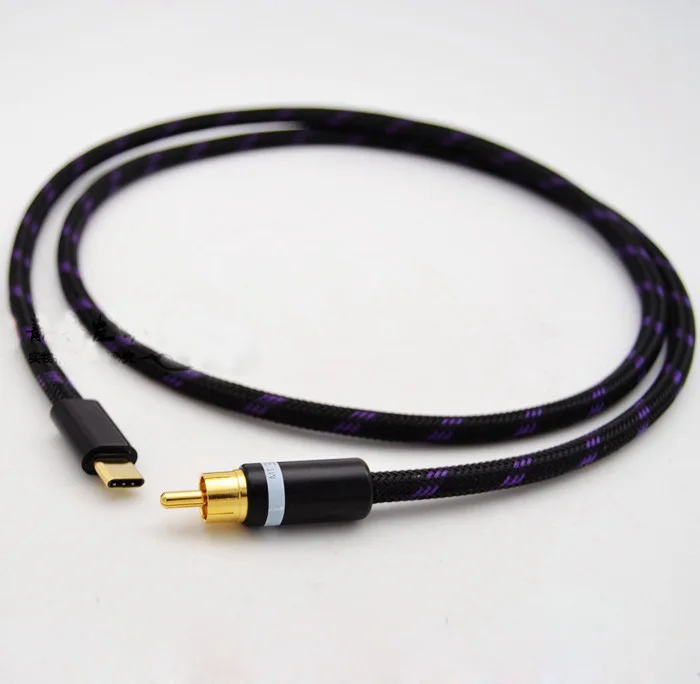 Коаксиальный аудиокабель Type-C/RCA для портативного плеера HiBy R3, Cayin i5, N3, N5ii, N52, N5IIS, n8, n5mk2, N5 2-го поколения