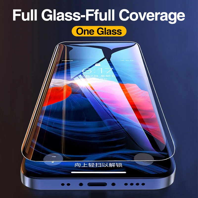 4Pcs Full Cover Tempered Glass For iPhone 11 12 13 14 15 Pro Max Screen Protector For iPhone 6 7 8 14 15 Plus X XR XS Glass film image 5