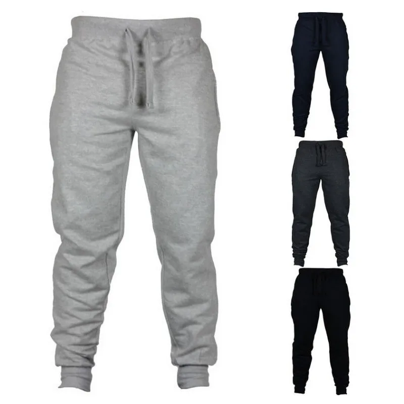 Pop Mens Joggers Casual Pants Fitness Sportswear Tracksuit Bottoms Skinny Sweatpants Trousers Black Gyms Jogger Track Pants