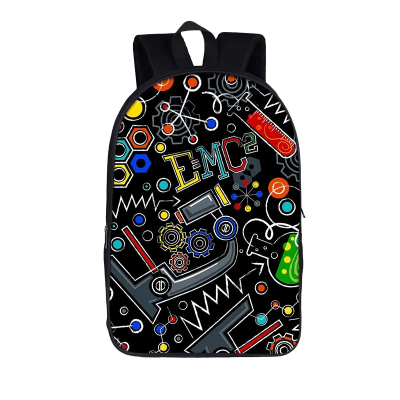 Science Experiment / Math Formula Backpack Children School Bags for Teenager Boys Girls Daypack Women Men Rucksack Kids Book Bag