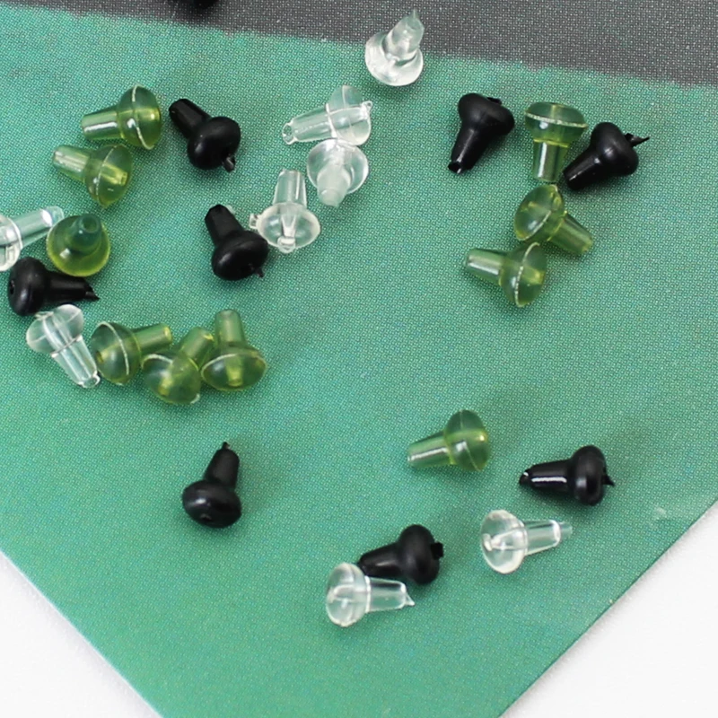 50PCS Carp Fishing Accessories Fishing Hook Stop Rubber Beads Fishing Hook Stopers Chod Heli Rigs Stop Beads for Carp Rig Tackle