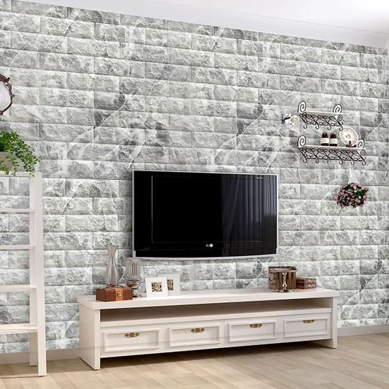 

3d Wallpaper Brick Pattern Wall Stickers For Living Room Bedroom Tv Wall Vinyl Decor Self Adhesive Papel Pintado De Pared