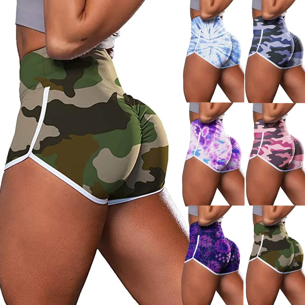 

Women's Sexy Camouflage Shorts Summer Silky Slim Short High Waisted Casual Hot Booty Gym Sports Shorts Summer Fashion Clothes