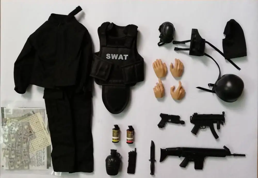 1/6 forze figura modello esercito militare combattimento Swat polizia soldato SWAT Action Figure accessori