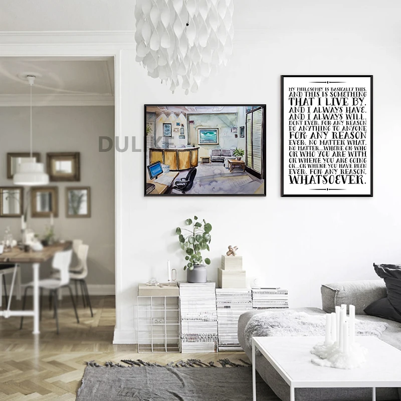 The Office TV Show Art Canvas Poster Painting Michael Scott Quotes Wall Picture Print Office Home Minimalist Decoration