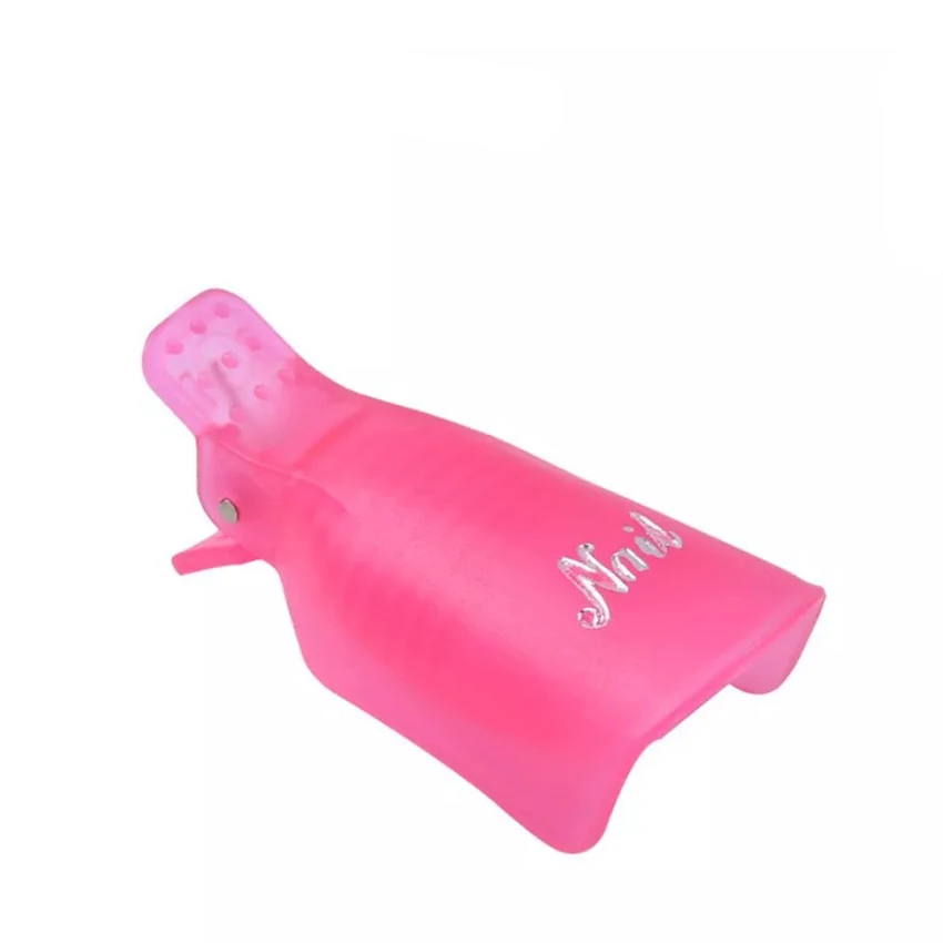 10ชิ้น/เซ็ตสีเล็บ Remover คลิปอะคริลิคเล็บอะคริลิค Soak ปิดคลิป Caps เจล UV เจล Quick Removal คลิป,10สี