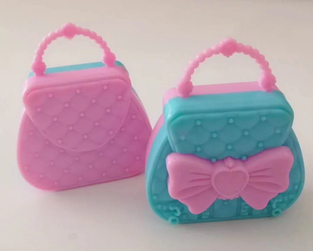 Beilinda Toys Plastic Toys Fashion Bag Shopping Bag Lady Bag 2 Colours In Mix 10pcs in one lot