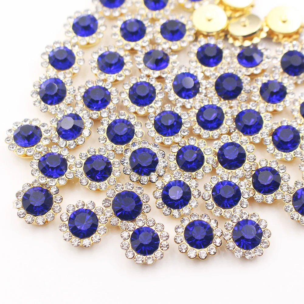 8mm-12mm Sonnenblumen-Silberkrallen-Aufnähsteine, Glitzerkristalle, Stoff-Glasperlen, DIY-Nähsteine, Bastelsteine, Edelsteine – Detail 8