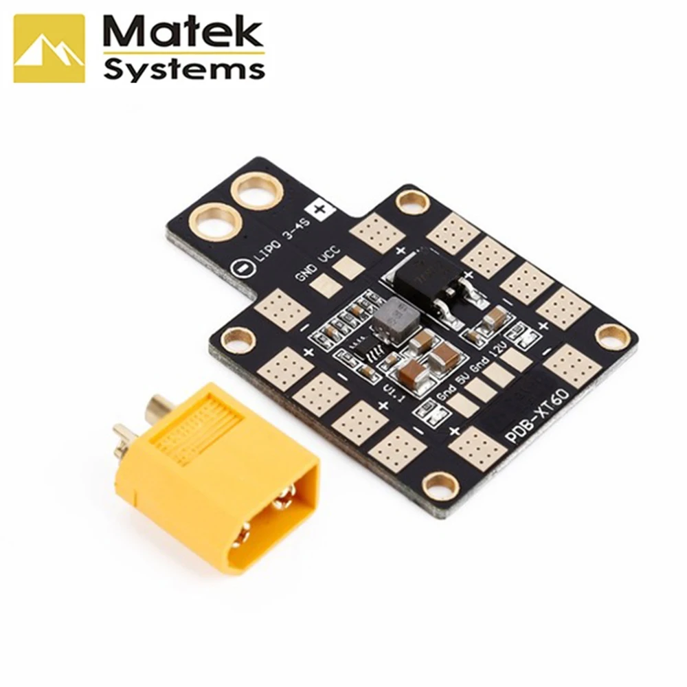 1/2/5/10/50 pcs Matek Systems 3A PDB Distribution Module XT60 with Double BEC 5V/12V for FPV drone