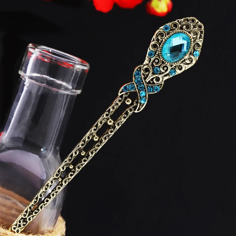 Muylinda Crystal Metal Hair Stick Vintage Simple Hairpin Accessories Vintage Hair Pin For Women Banquet Hair Jewelry