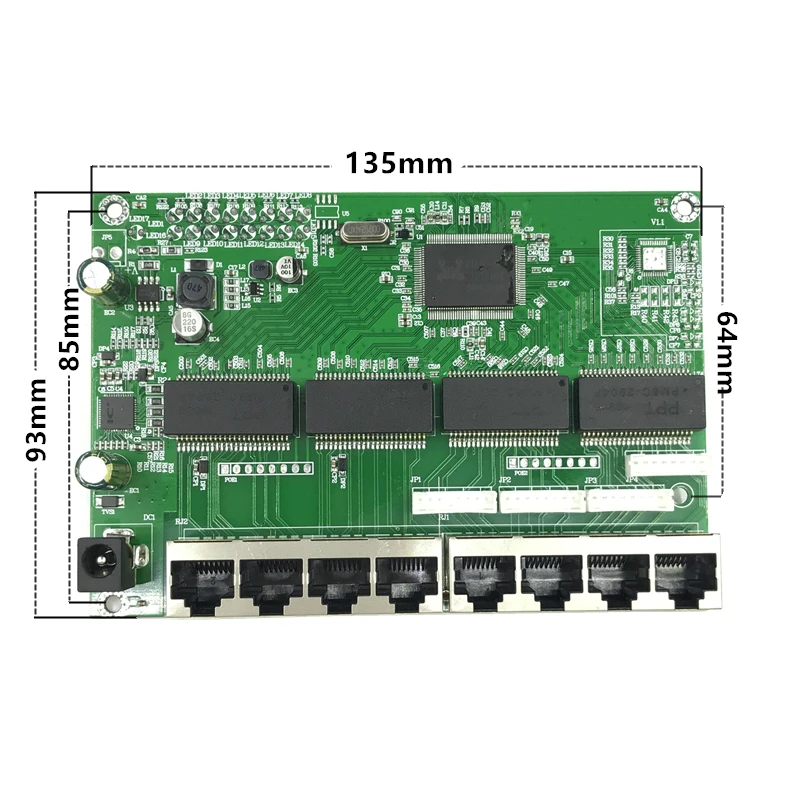 Промышленный модуль коммутатора Ethernet, 8 портов, неуправляемый, 10/100 Мбит/с, плата PCBA, OEM порты автоматического определения, плата PCBA, материнская плата OEM