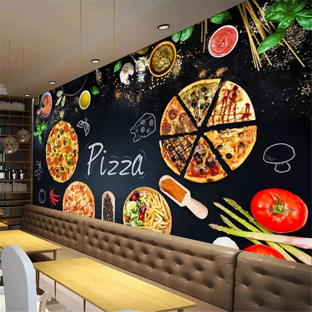 

Custom 5D Mural Wallpaper Wall Painting Personalized Shop Blackboard Photo Wall Paper Cafe Restaurant Backdrop Wall Decor