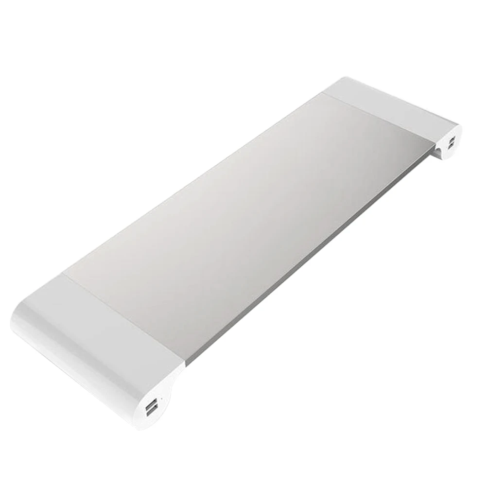 Imagem -05 - Besegad Suporte de Monitor de Liga de Alumínio Barra de Espaço Doca Mesa Riser com Portas Usb para Imac Macbook Computador Portátil Abaixo de 20 Polegada