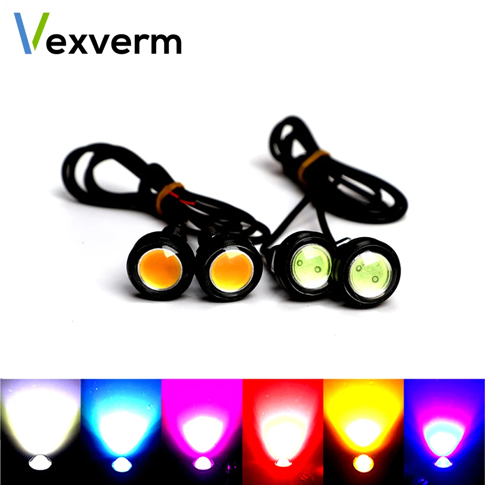 

23/18MM Led Daytime Running Lights 4 Pcs Car Eagle Eye DRL LED Backup Reversing Parking Signal Automobiles Lamps DRL Car styling