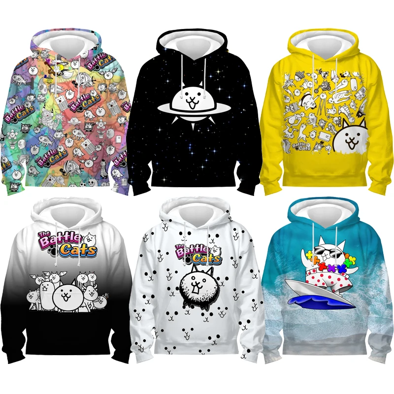 

The Battle Cats 3D Print Hoodies for Girls Boys Kids Game Sweatshirts Tops Children Cartoon Anime Pullovers Coats Sudadera Gifts