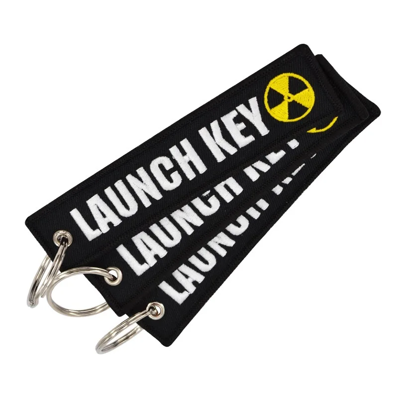 Remove Before Flight White Key Chain 5.5