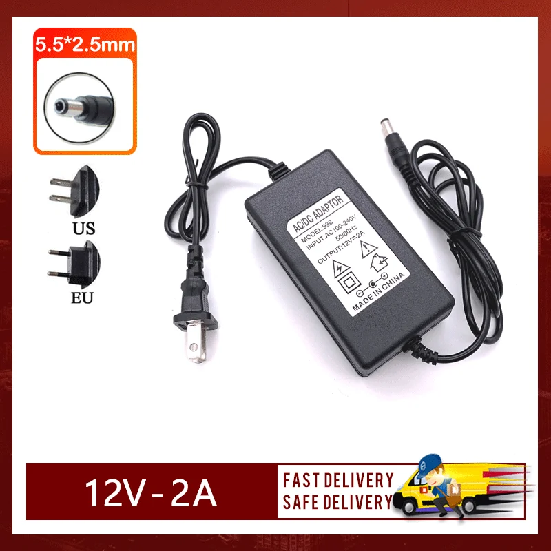 

US/EU 12V 2A 5.5*2.5MM AC Adapter charger For Yamaha PSR-175 PSR-185 PSR-195 PSR-275 Portable Keyboard Piano Power Supply