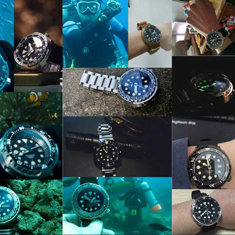 HEIMDALLR Tuna Men Diver Watces Japan NH36 Automatic Mechanical Watch 200M Water Resistance Sapphire Crystal Luminous Wristwatch