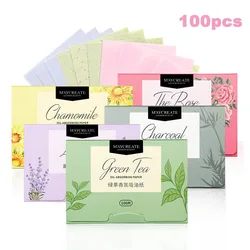 100pc/pack Oil Control Face Absorbent Paper Face Oil Control Cleaning Wipes Absorbing Sheet Oily Matting Tissue Face Care Paper