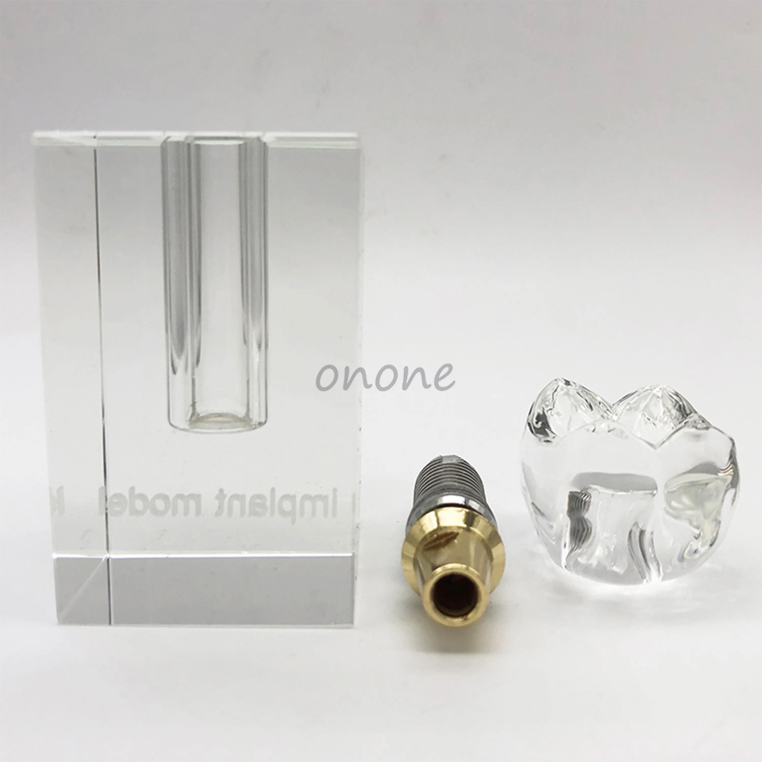 1pcs Dental Implant Demonstration Crystal Teeth Model  Study Teach Model Communication Transparent