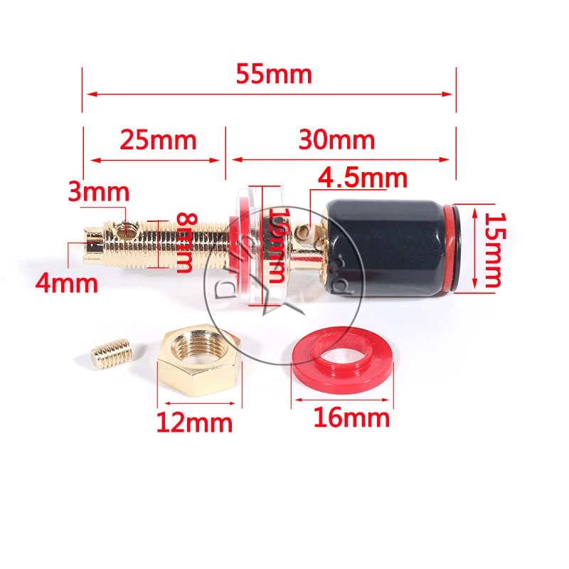 2 Stuks Versterker Luidspreker Solderless Terminal Kabel Stekkers Jacks Socket Connector # Cwf