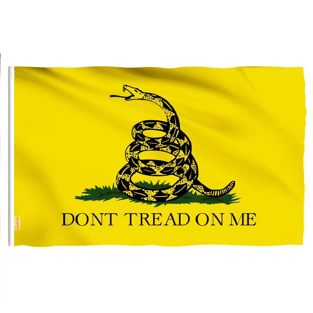 Wave 90x150 CM Durable polyester printing Gadsden flag snake 