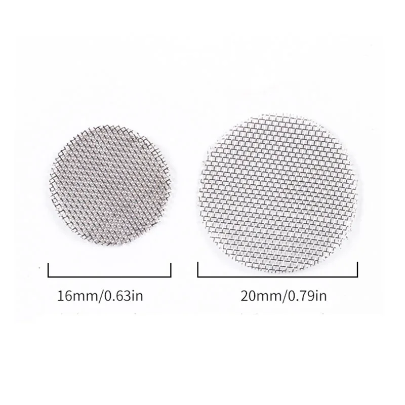 500pcs/pack Stainless Steel Thickened Multifunctional Tobacco Pipe Smoking Metal Filters Net Smoke Pipe accessories