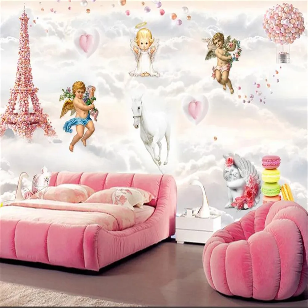 Milofi wall custom 3D wallpaper mural fantasy angel candy children's room cartoon background wall