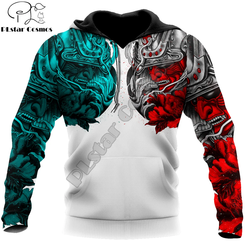 

PLstar Cosmos Samurai Tattoo 3D All Over Printed Men's Hoodie & Sweatshirt Autumn Unisex Zip Hoodies Casual Streetwear KJ803