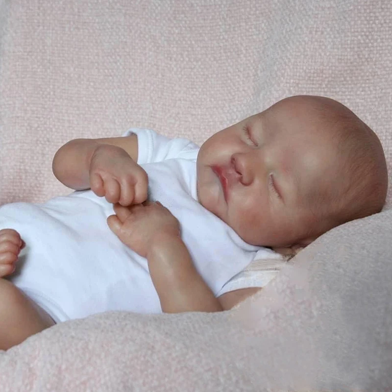 19inch Bebe Doll Reborn Baby Newborn Pouplar Sleeping Levi Lifelike Cuddly Baby Doll High Quality Handmade Doll Collectibles