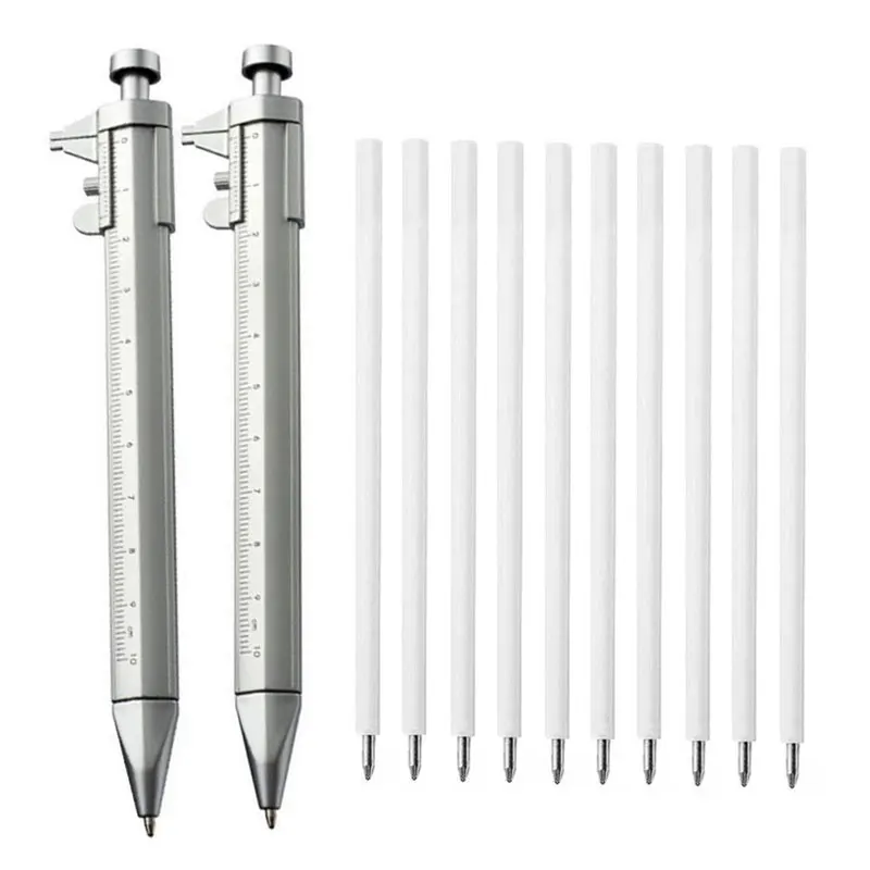 Multifunction Caliper Pen Refills Set Ball-Point 1.0mm Ballpoint pen Gel Ink Pen Rod Vernier Caliper Roller Ball Pen Stationery