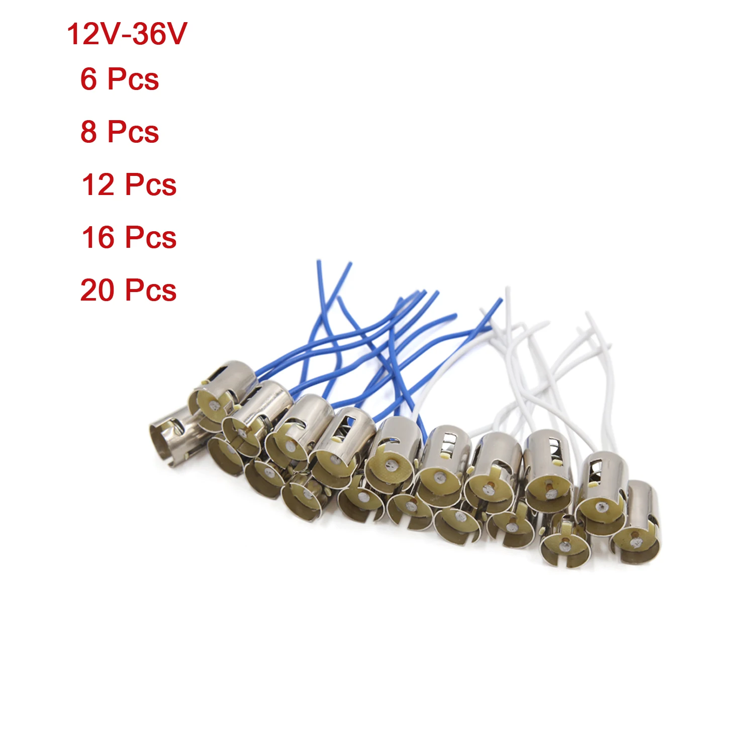 6/8/12/16/20pcs BA15s Turn Signal Light Single Dual Head Bulb Harness Wiring Extension Socket Connector Adapter 12V-36V