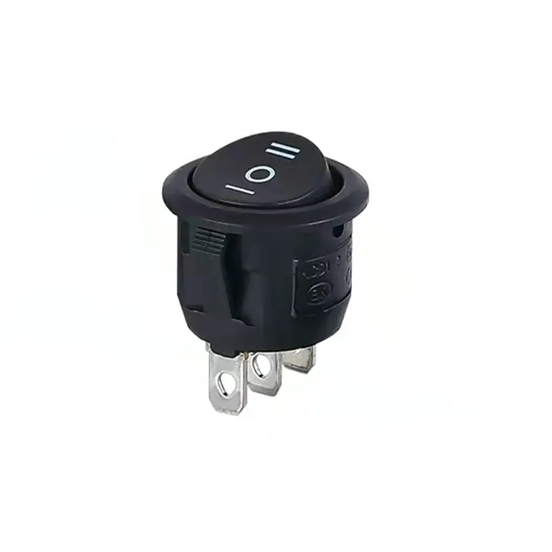 5Pcs 22Mm Diameter Kleine Ronde Boot Tuimel Black Mini Ronde Zwarte 3Pin Op-Off Op-off-On Tuimelschakelaar