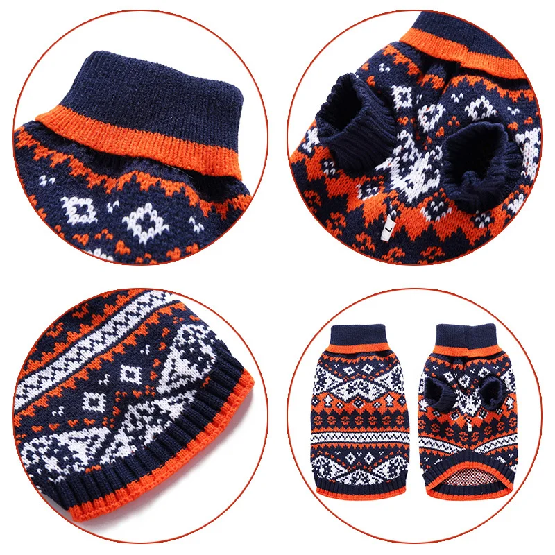 Christmas Pet Cat Clothes For Puppy Dog Sweater Cat Clothing For Pet Dogs Coat Chihuahua Jacket knitted Halloween Cat Sweater 35