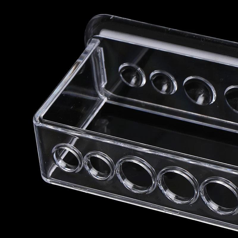 Transparent Plastic Clear Test Tube Rack 6 Holes Stand Lab Test Tube Stand Shelf  16.7*8*3cm