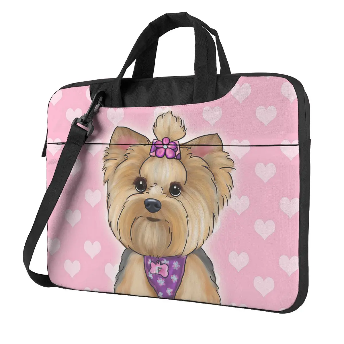 

Yorkshire Terrier Dog Laptop Bag Case Protective Vintage Computer Bag Bicycle Crossbody Laptop Pouch