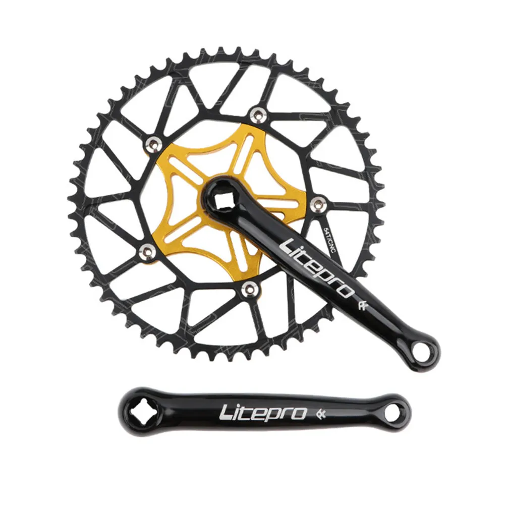 Litepro 130BCD Crankset Chainwheel Bicycle Chainring Folding Bike Ultralight Square Hole Aluminum Alloy Crank For Brompton Fnhon