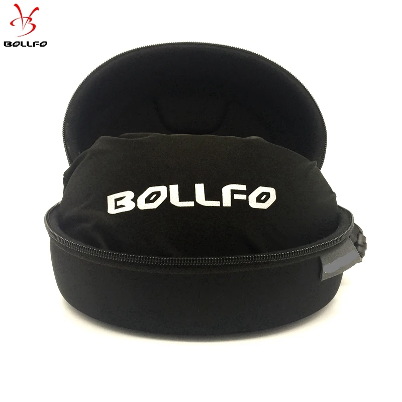 BOLLFO EVA Semicircle Ski Zipper Glasses Case And Motorcycle Rider Riding Mask Square Zipper Case