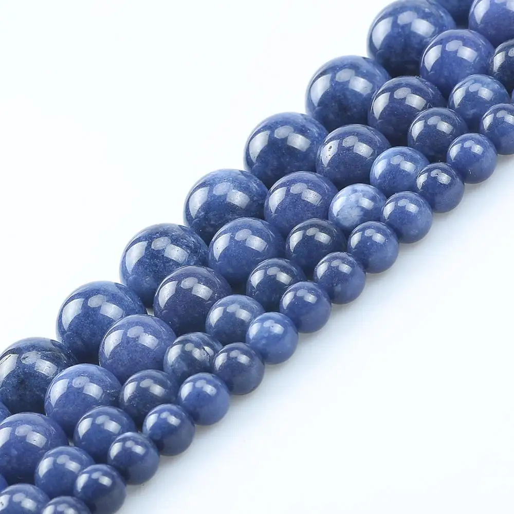 Natural Stone Blue Kyanite Stone Beads For Jewelry Making DIY Bracelet Necklace Round Loose Spacer Accessories Beads 6/8/10/12mm