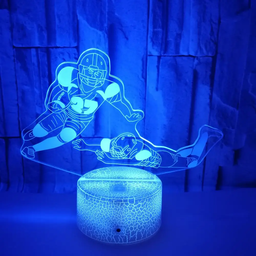 3d Led Ice Hockey Player led Lamp Usb Visual Luminaria Bedside Nightlights For Kids Gifts Baby Sleeping Lighting Sports Decor