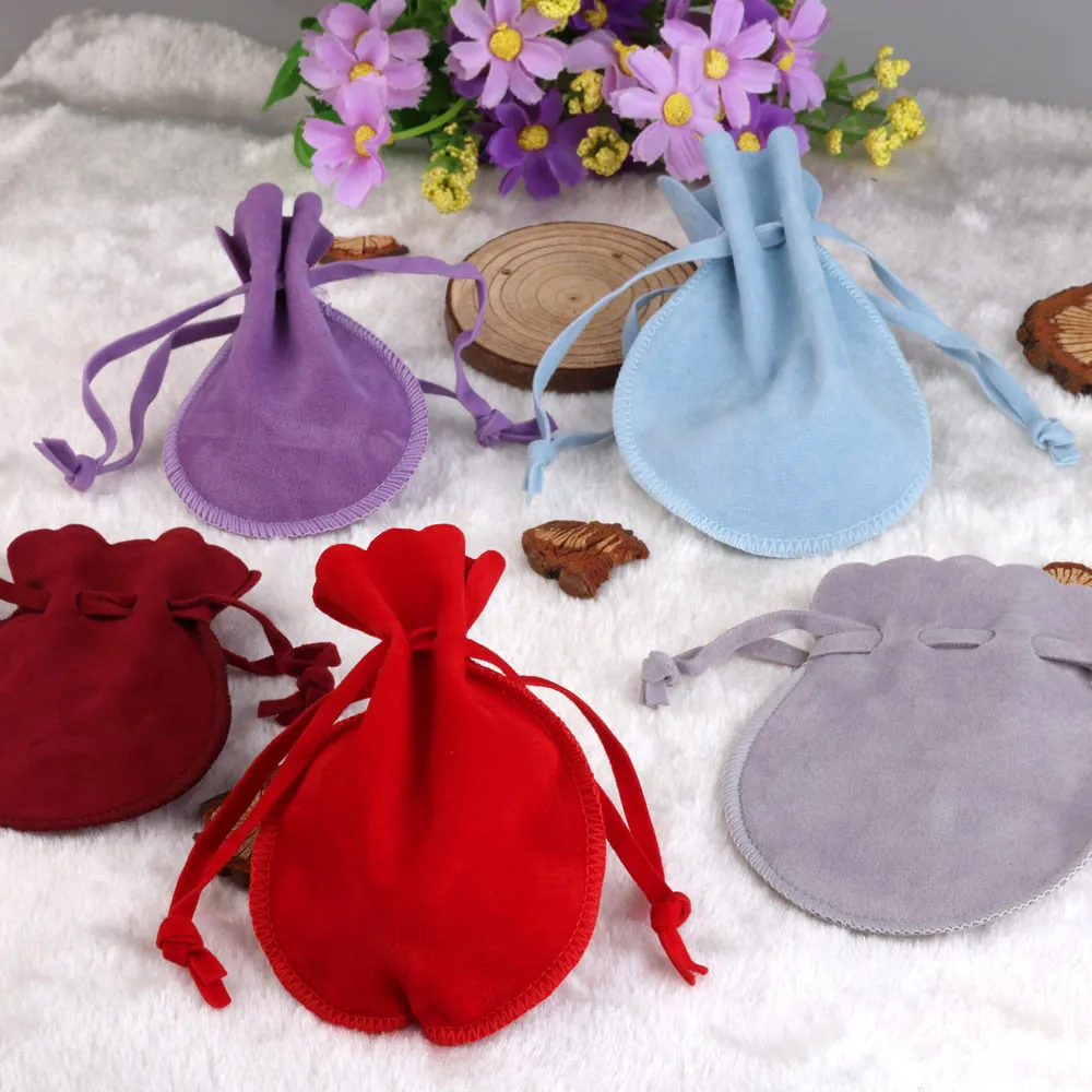 10/25/50pcs 7x9/9x12cm Gourd Velvet Gift Bags Dustproof Flannel Jewelry Packaging Bags Wedding Present Drawable Packing Bags