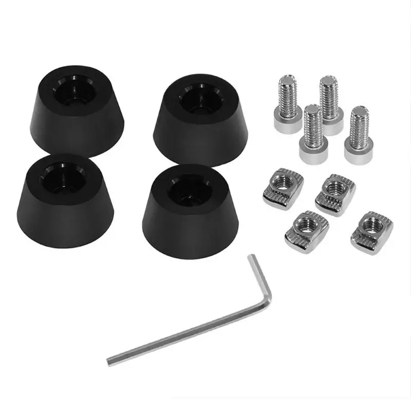 4 Sets Antivibration Feet For i3 MK3 Printer Kit Anti-vibration Rubber Landing Mat Feet For 2020 Profile 3D Printer Parts K1AA
