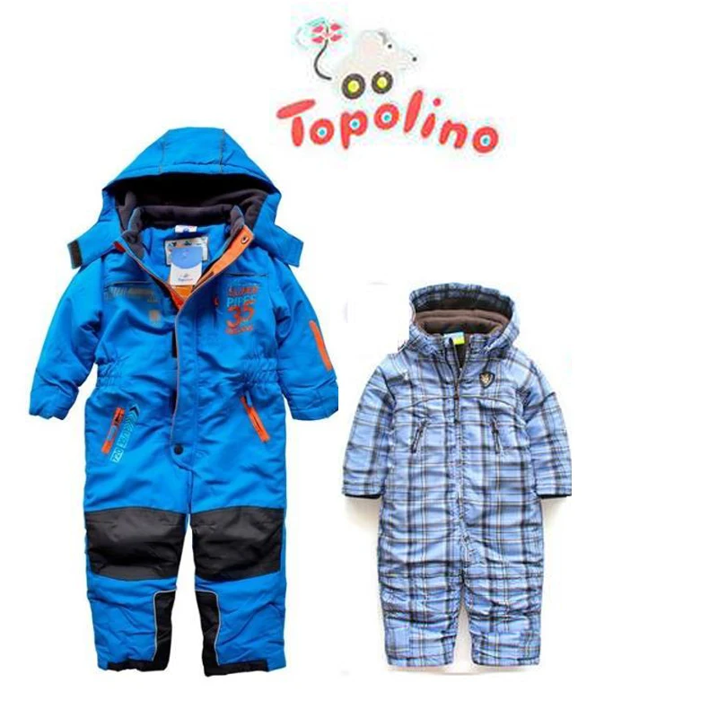 New Topolino Baby Winter Warm ski suit snowsuit bebe Romper thickening cotton-padded infant coats baby clothes