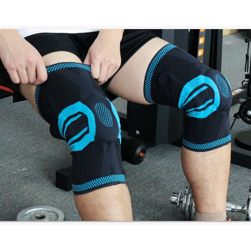 Sport Knie Pads Elastische Druck Klammer Silikon Frühling Knie Schutz 1 Stück SPSLF20013