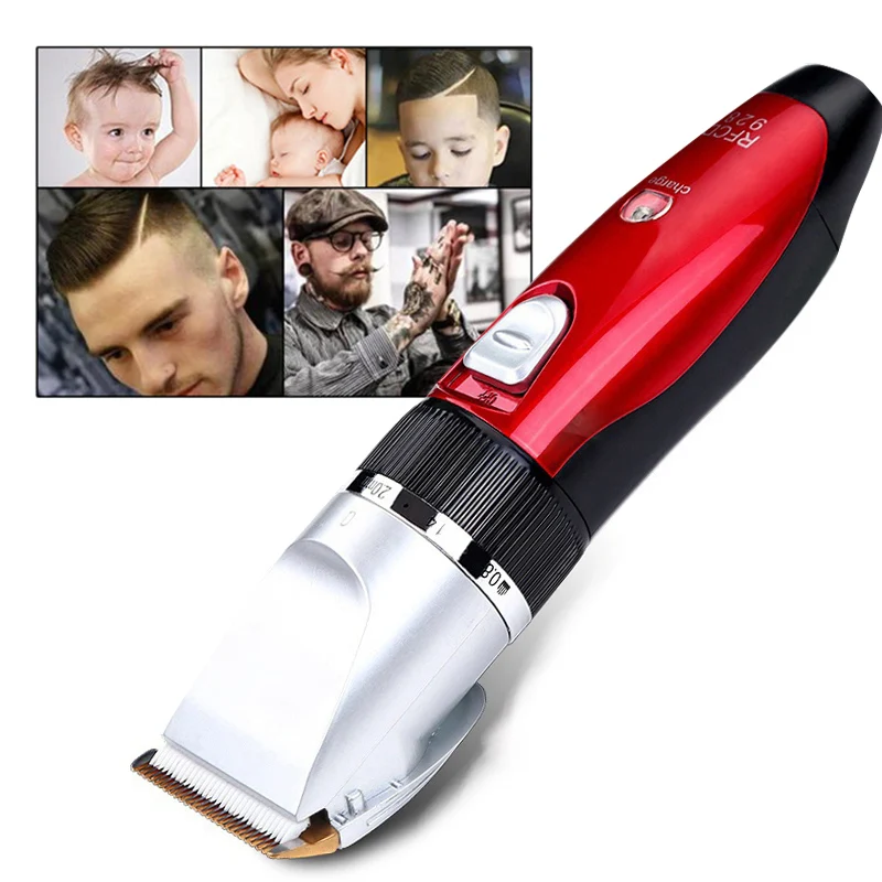 Professional Hair Trimmer Rechargeable Electric Hair Clipper Men's Cordless Haircut Adjustable Ceramic Blade for Adult /Child