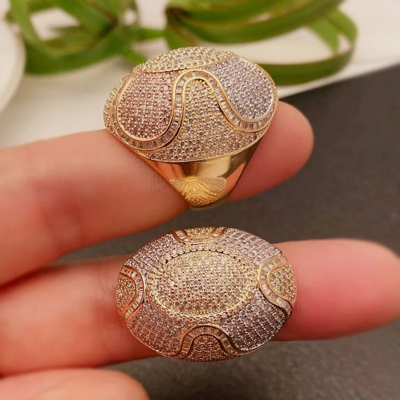 

Невесты говорить новый роскошный чехол-портмоне в ретро-стиле овальной формы в виде геометрических фигур шикарные кольца для женщин Свадебные с кубическим Цирконом обручальные кольца Дубай Свадебные вечерние кольца ювелирные изделия