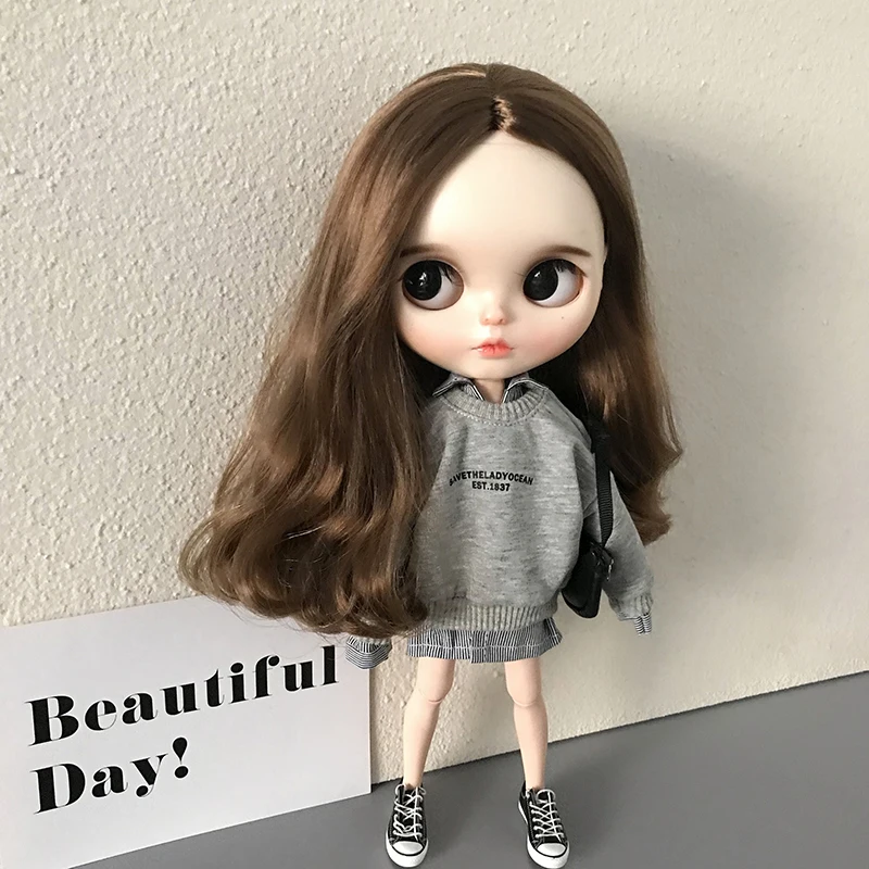 Hot Sale Blythe Clothes Fashion Sweater and Shirts Suit for Blythe Doll Barbies 30 cm 1/6 Bjd Dolls Azone ICY Licca Doll